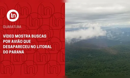 Vídeo mostra buscas por avião que desapareceu no litoral do Paraná