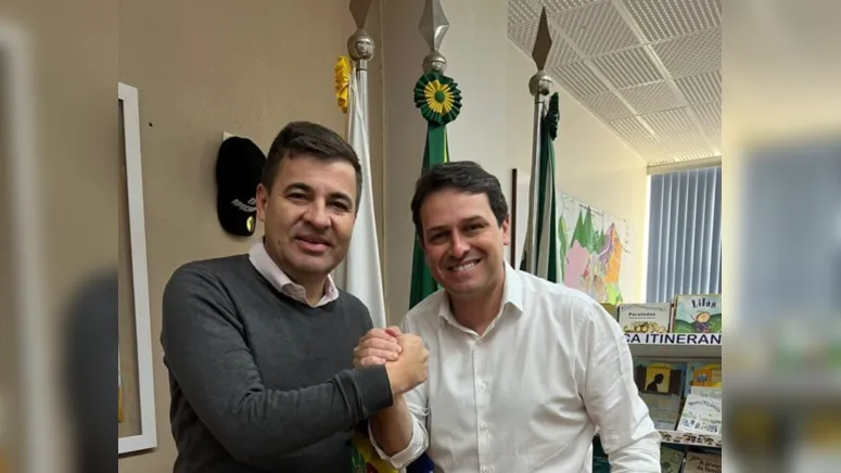 Junior da Femac (PSD) e Junior Weiller no gabinete