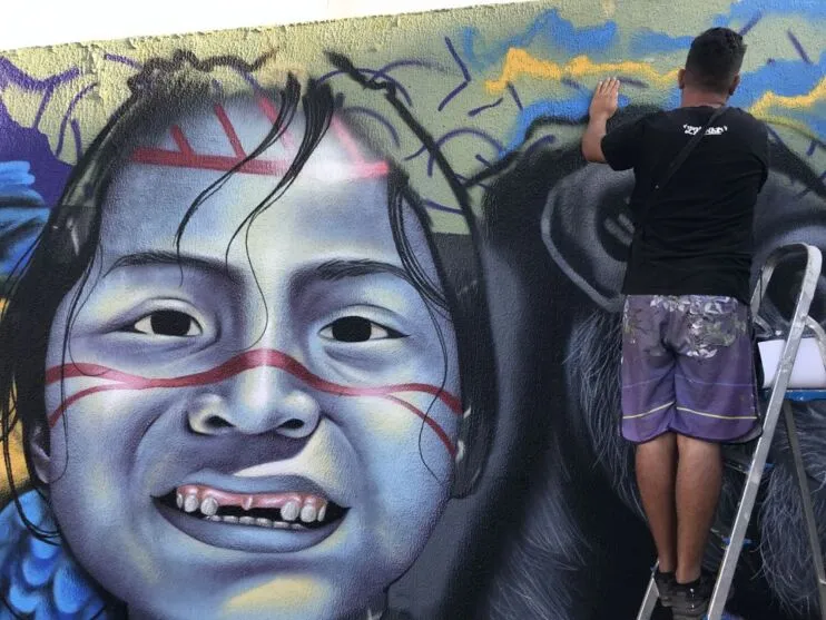 Evento começou na quinta-feira, com o início das pinturas nos espaços