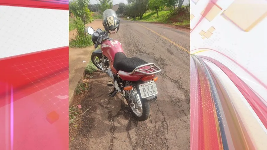 Moto apreendida pela PM no Núcleo Habitacional Dom Romeu Alberti