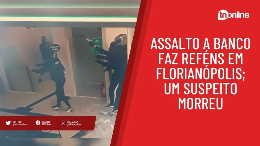 Assalto a banco faz reféns em Florianópolis; um suspeito morreu