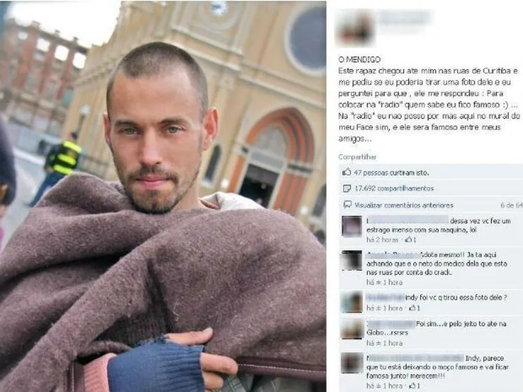 Rafael ficou conhecido após um foto sua tirada em Curitiba, viralizar nas redes sociais