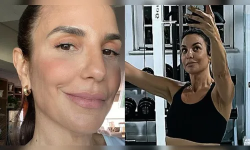 Ivete Sangalo encanta ao posar em foto na academia: ''Máquina a mil''