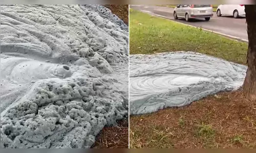Sema autua empresa após espuma misteriosa aparecer em rua de Londrina