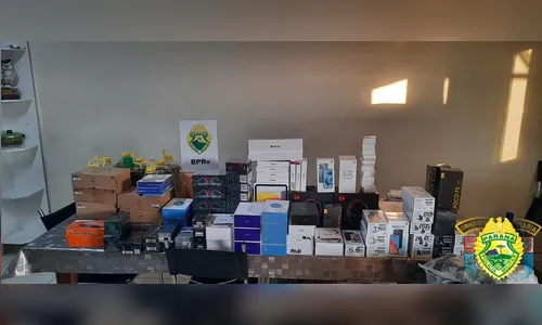 PRE apreende produtos eletrônicos durante fiscalização na PR-444