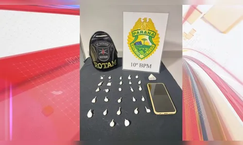 Rotam prende rapaz a apreende mais de 20 porções de cocaína em Jandaia