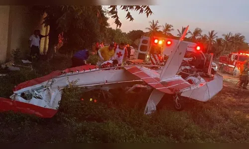 Avião cai durante chá revelação e convidados assistem morte de piloto
