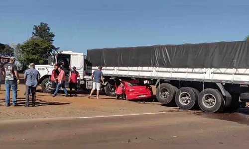 Casal fica ferido em grave acidente na PR-487, em Manoel Ribas