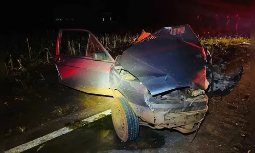 Um morre e quatro ficam feridos em grave acidente na PR-495