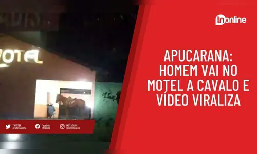 Apucarana: homem vai ao motel a cavalo e vídeo viraliza