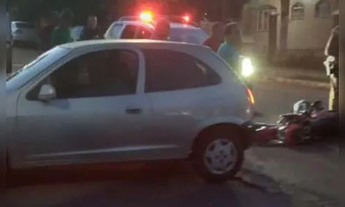 Motociclista fica ferido em colisão entre auto e moto em Jardim Alegre