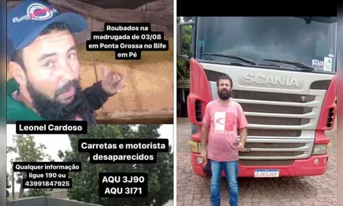 Caminhoneiro de Jardim Alegre desaparece após assalto