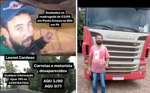 O assalto foi em Ponta Grossa. Familiares e amigos estão apreensivos