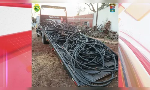 PM prende trio e recupera quase 2 toneladas de fios em Maringá