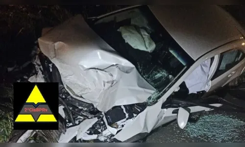 Homem fica ferido em acidente de carro na PR-444 em Mandaguari