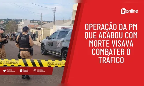 Operação da PM que acabou com morte visava combater o tráfico