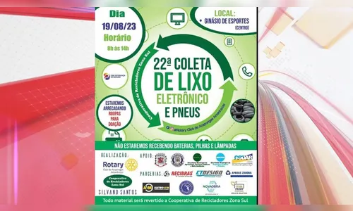 Arapongas realiza 22ª coleta de lixo eletrônico e pneus; saiba mais