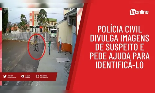 Polícia divulga imagens de suspeito e pede ajuda para identificá-lo