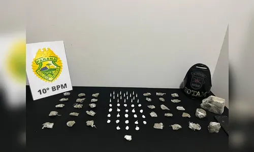 Jovem 'se entrega' ao ver viatura e é preso por tráfico em Apucarana