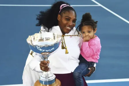 Serena Williams e  Olympia, de 5 anos