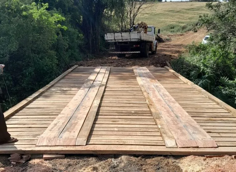 Ponte foi restaurada no Distrito de São Pedro Taquara