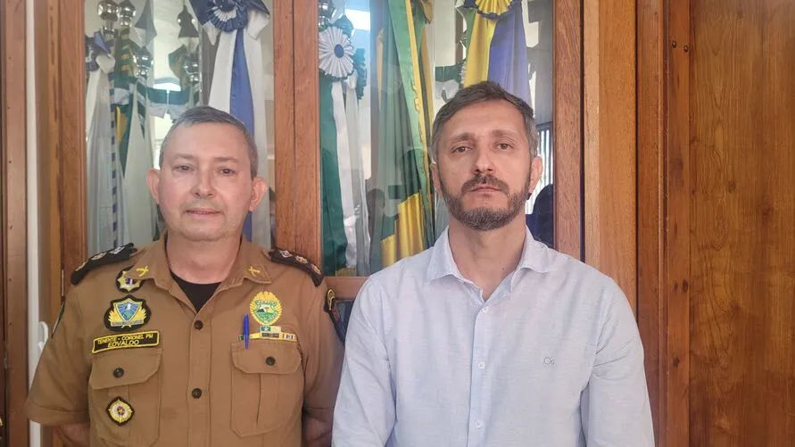 Comandante da PM e delegado-chefe da Polícia Civil durante coletiva