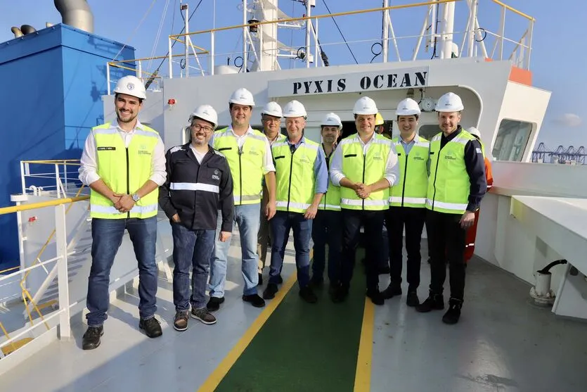 Esse é o Pyxis Ocean, considerado o primeiro navio “verde” do mundo