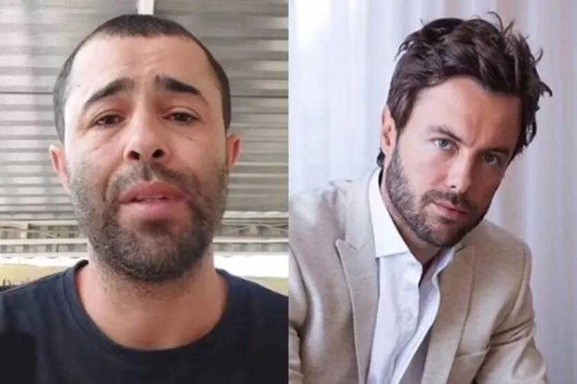 Motorista Diones Coelho da Silva e o ator Kayky Brito