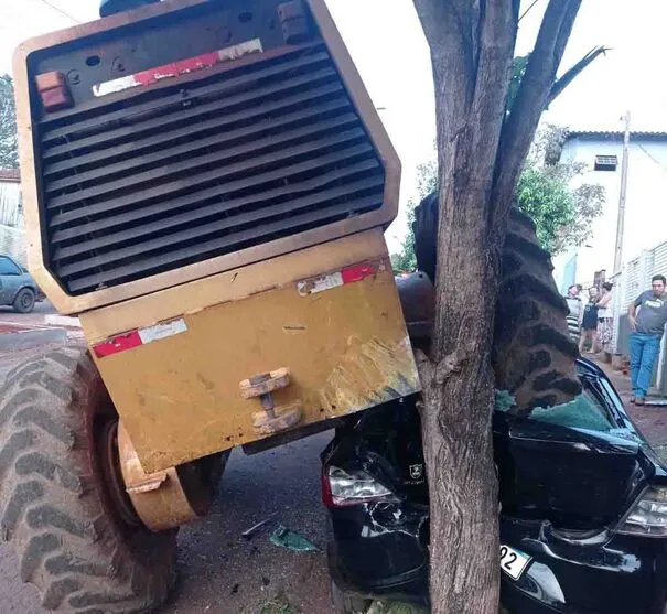 O acidente foi na Rua Rio Grande do Sul, em Rio Bom