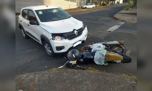 Motociclista a caminho do trabalho sofre acidente em Apucarana