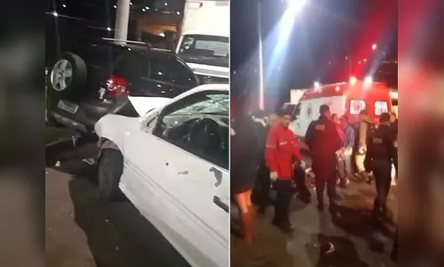 Homem invade estacionamento e atropela sete pessoas; mulher morre