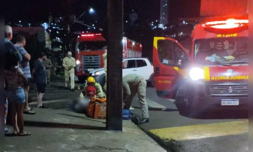 Colisão entre auto e moto deixa um ferido na Rua Paulista em Ivaiporã