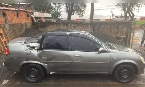 Vídeo: árvore cai e atinge veículo em movimento; motorista sai ileso