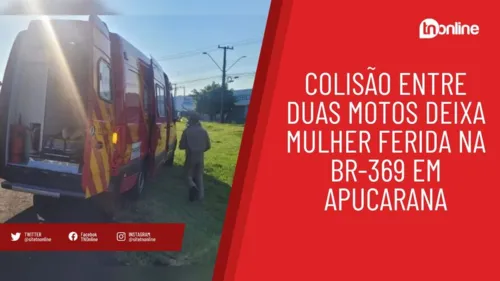 Colisão entre duas motos deixa mulher ferida na BR-369 em Apucarana