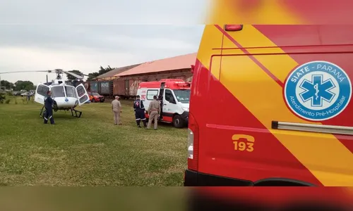 Jovem fica em estado grave após ser atropelado por trem em Mandaguari