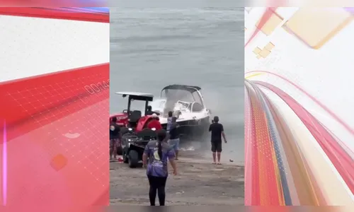 Lancha pega fogo e duas pessoas ficam feridas no Paraná; veja