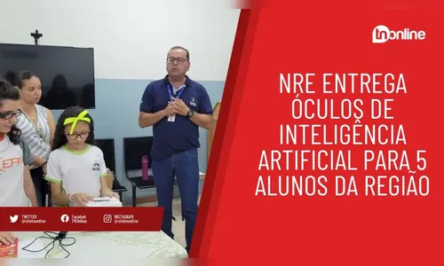 NRE entrega óculos de inteligência artificial para 5 alunos da região