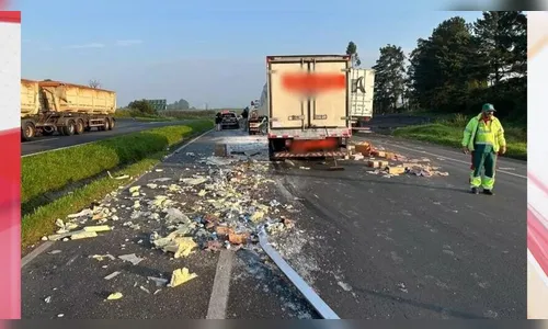 Caminhoneiro morre em grave acidente na BR-376 no Paraná