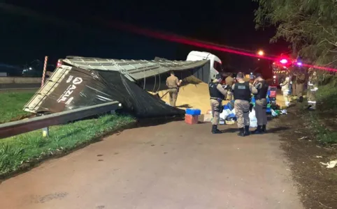 O acidente de trânsito foi na rodovia BR-467, próximo ao Trevo Cataratas, em Cascavel