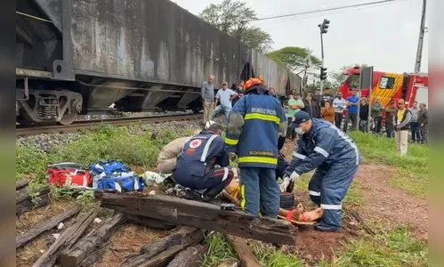 Homem é atropelado por trem e sofre traumatismo craniano na região