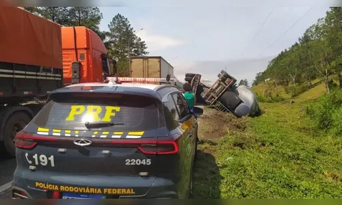 Acidente causa engarrafamento de 11km em Guaratuba