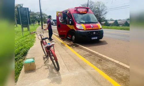 Idoso bate rosto no chão após queda de bicicleta em trecho da BR-369