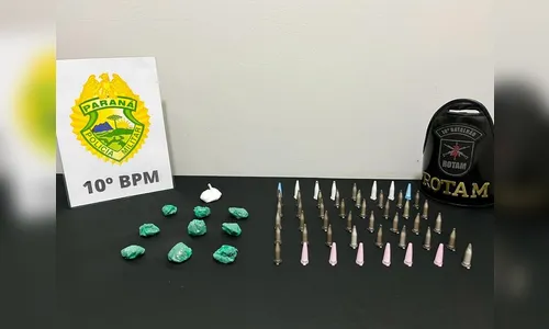 Rotam prende traficante com mais de 50 porções de drogas em Apucarana