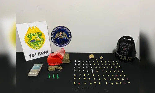 PM de Apucarana apreende meio quilo de maconha, crack e cocaína