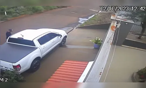 Vídeo mostra furto de caminhonete em Apucarana; veja