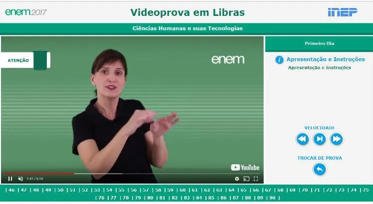 Em 2023, 641 candidatos ao Enem pediram a aplicação da videoprova em Libras