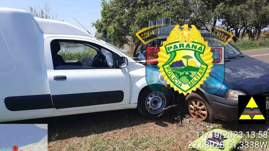 A condutora do Corsa morreu no local do acidente