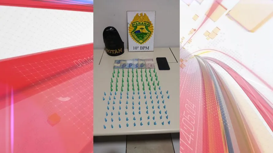 Foram localizados 125 pinos de cocaína prontos para a venda.