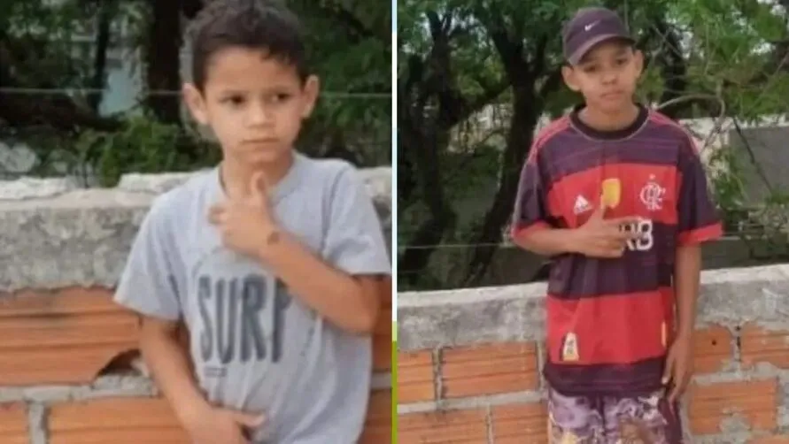 Jean Antônio Baierle da Silva, de 12 anos, e Cleber Rogério Cavalheiro da Silva, de 7
