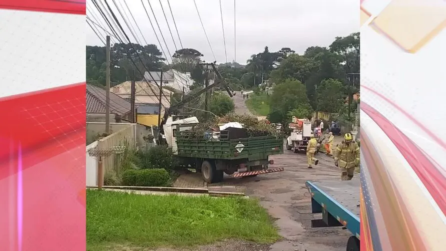 O caminhão estaria à serviço da Prefeitura de Curitiba